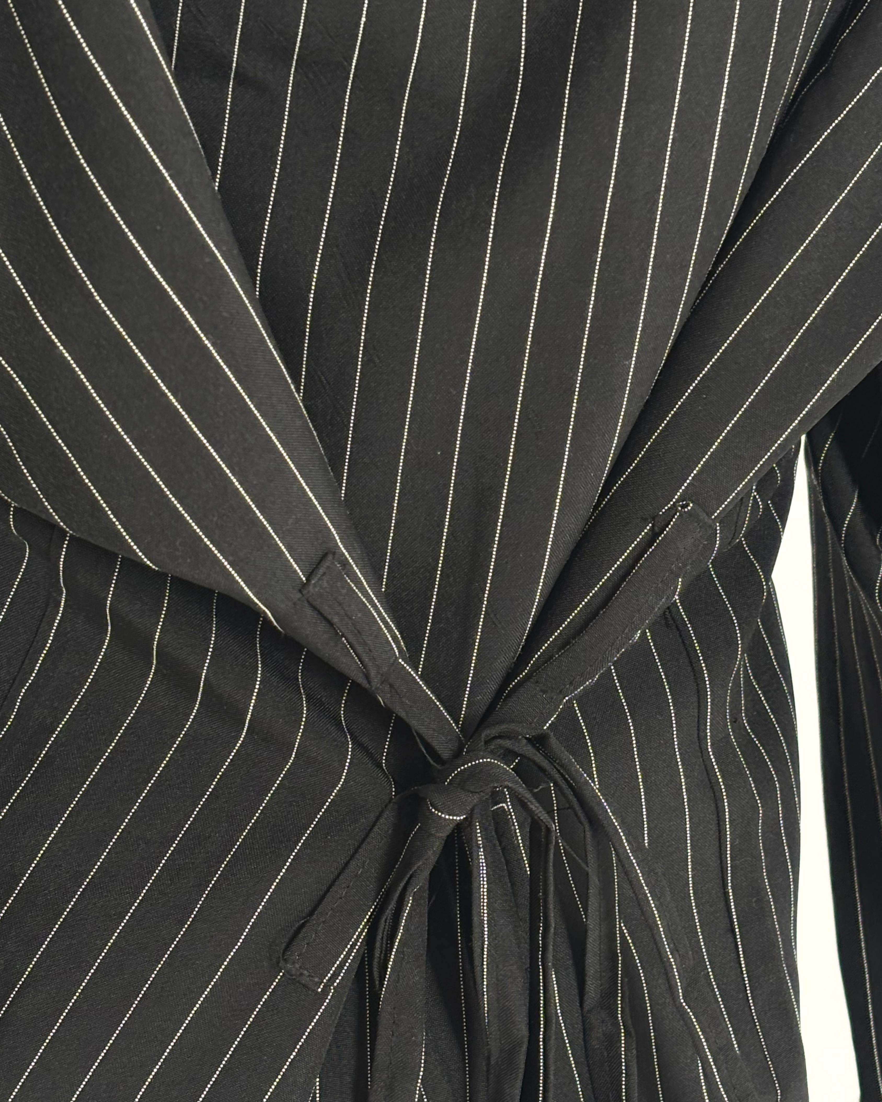 Cinched Waist Shirt in Black